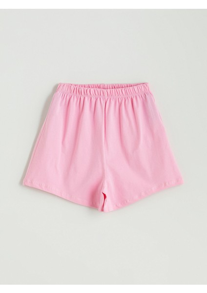 Yeni Sezon Beli Lastikli Basic Kız Çocuk Pijama Şort