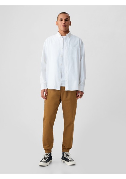 Erkek Kahverengi GapFlex Slim Jogger Pantolon fırsatları