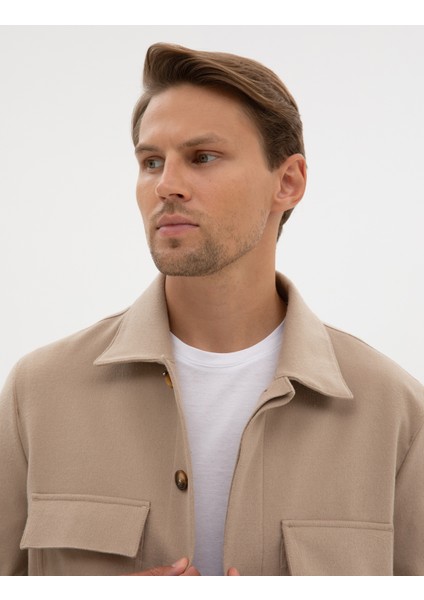 Erkek Bej Regular Fit Gömlek Ceket 50311561-VR011 fiyatları