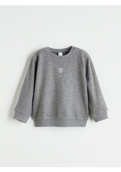 Yeni Sezon Bisiklet Yaka Kız Çocuk Sweatshirt 2'li fiyatları