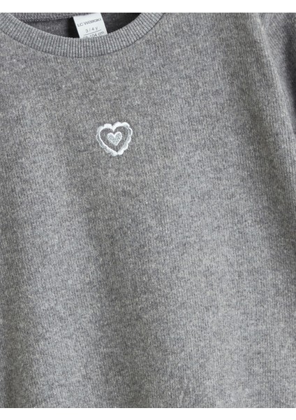 Yeni Sezon Bisiklet Yaka Kız Çocuk Sweatshirt 2'li modelleri