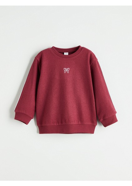 Yeni Sezon Bisiklet Yaka Kız Çocuk Sweatshirt 2'li indirimleri