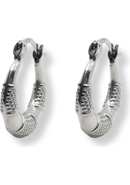 Croissant Desenli Yarım Ay Gümüş Kadın Halka Küpe 1.5x1.5cm fiyatları