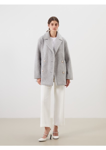 Yeni Sezon Kruvaze Yaka Oversize Kadın Kaşe Kaban fiyatları