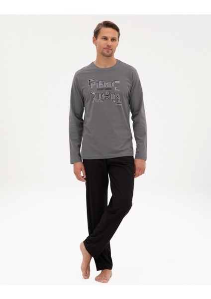 Erkek Koyu Gri Pijama Takımı 50322652-VR080 fırsatları