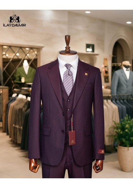 Italyan Kesim Özeltasarım Erkek Blazerçizgili Takım Elbise fiyatları