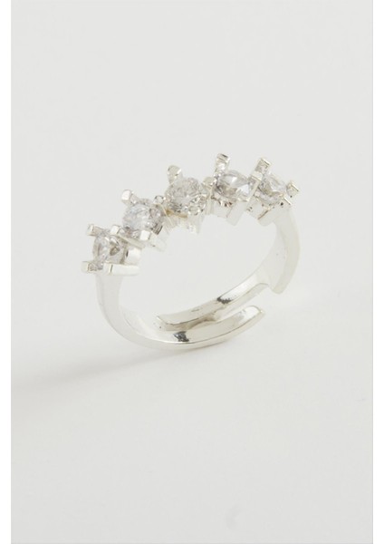 Depomix Beştaş Zirkon Taşlı Yüzük-Gümüş Rengi fiyatları