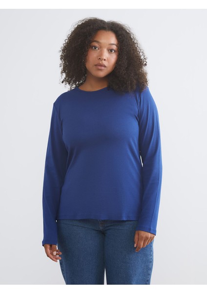 Yeni Sezon Büyük Beden Bisiklet Yaka Fitilli Kadın Tişört fiyatları