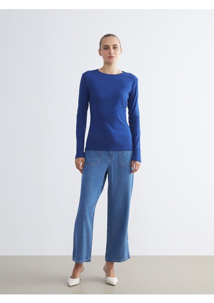 Yeni Sezon Büyük Beden Bisiklet Yaka Fitilli Kadın Tişört fırsatları