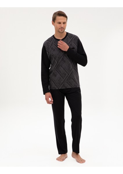 Erkek Siyah Pijama Takımı 50322640-001 fırsatları
