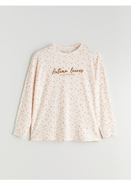 Yeni Sezon Bisiklet Yaka Çiçekli Kadın Pijama Takımı fiyatları