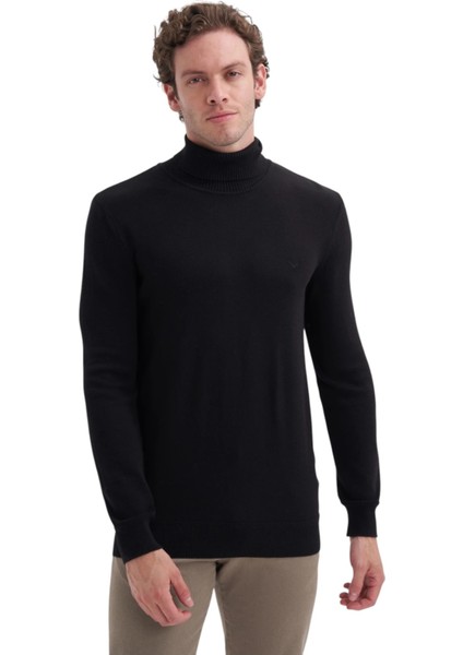 Pamuk Kumaş Slim Fit Basic Tam Balıkçı Kazak