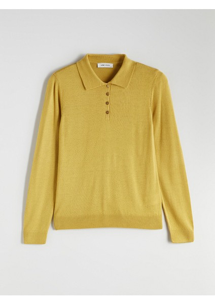 Yeni Sezon Polo Yaka Kadın Triko Kazak indirimleri