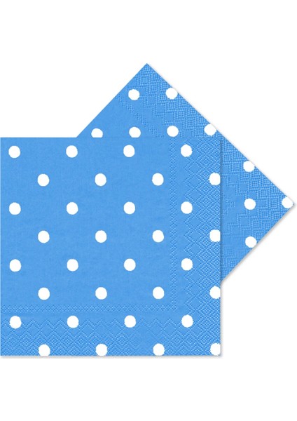 Mavi Puantiyeli Peçete