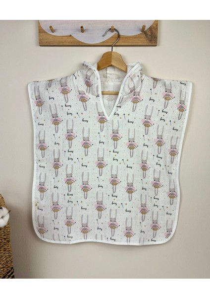 Organik %100 Pamuk Müslin Kapşonlu Panço Plaj Havuz 1 - 5 Yaş Çocuk Bebek Pançosu fiyatları