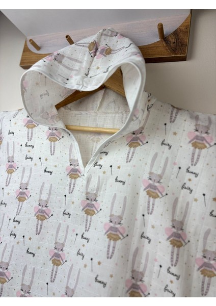 Organik %100 Pamuk Müslin Kapşonlu Panço Plaj Havuz 1 - 5 Yaş Çocuk Bebek Pançosu modelleri