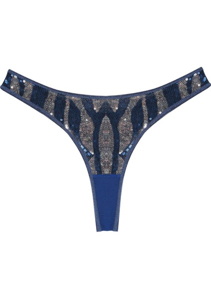 Kadın Lacivert Payet Detaylı 2'li Tanga Slip modelleri