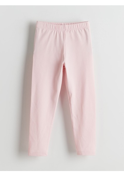 Yeni Sezon Beli Lastikli Basic Kız Çocuk Tayt