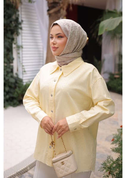 Sarı Taşlı Gabardin Gömlek modelleri