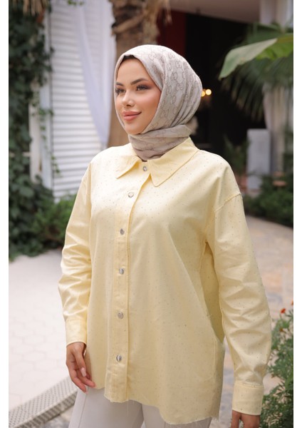 Sarı Taşlı Gabardin Gömlek fırsatları