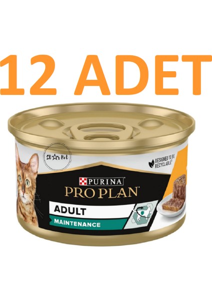 Yetişkin Tavuklu Kedi Konservesi 85 gr x 12