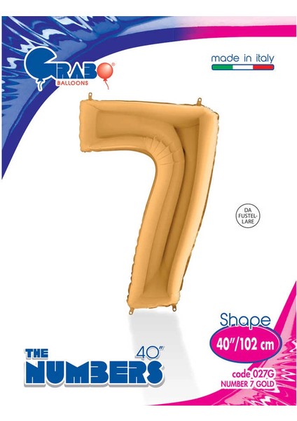 7 Rakam Supertrend Altın Folyo Balon 40"