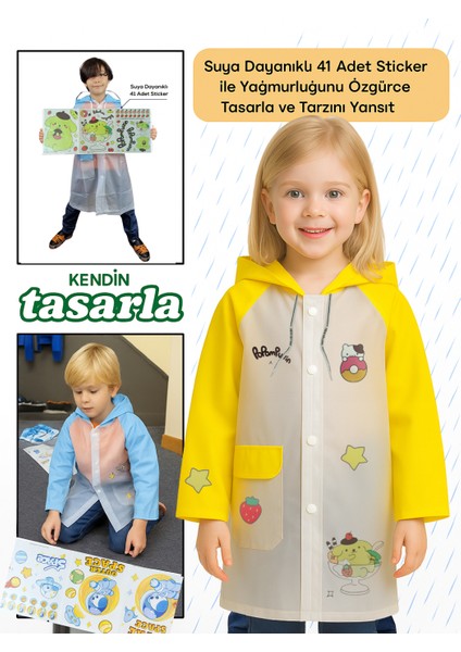 Pembe Kendin Tasarla Kız Çocuk Yağmurluk fiyatları