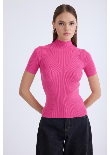 Balıkçı Yaka Yarım Kol Triko Bluz fiyatları