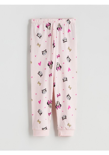Yeni Sezon Minnie Mouse Baskılı Kız Çocuk Pijama Alt