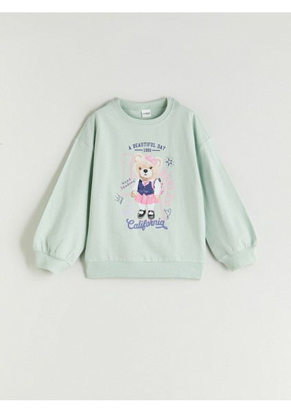 Yeni Sezon Bisiklet Yaka Kız Çocuk Pijama Üst