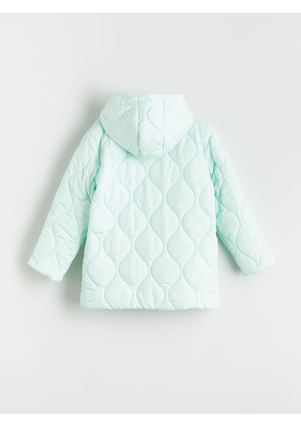 Yeni Sezon Kapüşonlu Kapitone Desenli Kız Çocuk Mont fiyatları