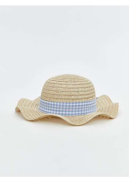 Yeni Sezon Kız Çocuk Hasır Plaj Şapkası