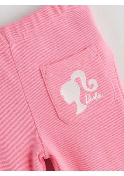Yeni Sezon Beli Lastikli Barbie Baskılı Ispanyol Paça Kız Çocuk Tayt fiyatları