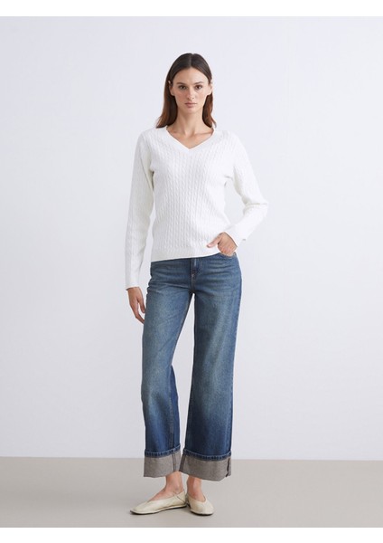 Yeni Sezon Wideleg Kadın Jean Pantolon