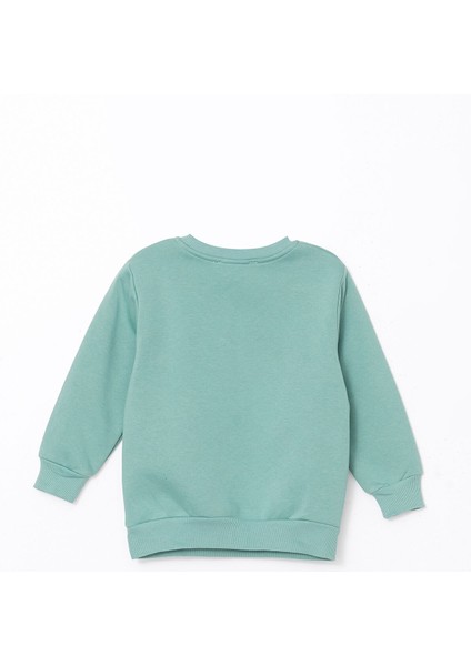 Yeni Sezon Bisiklet Yaka Baskılı Kız Çocuk Sweatshirt fiyatları