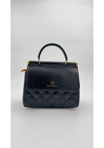 Siyah Ayarlanabilir Askılı Çift Taraflı Kapitone Omuz Çantası Orijinal Levidor Premium Çanta fiyatları