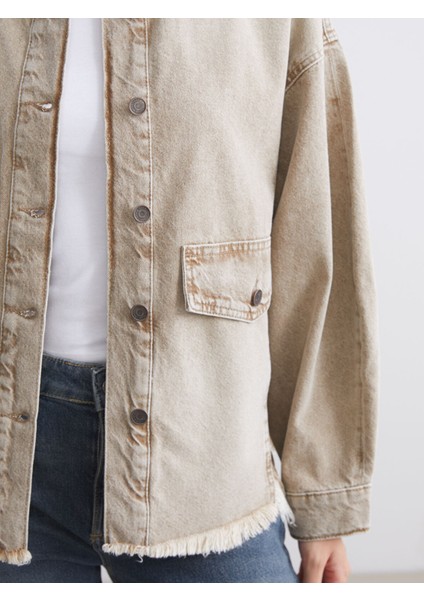 Yeni Sezon Oversize Kadın Jean Gömlek Ceket modelleri