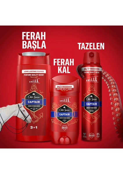 Captain Erkekler için Deodorant Stick 85 ml XL Büyük Boy