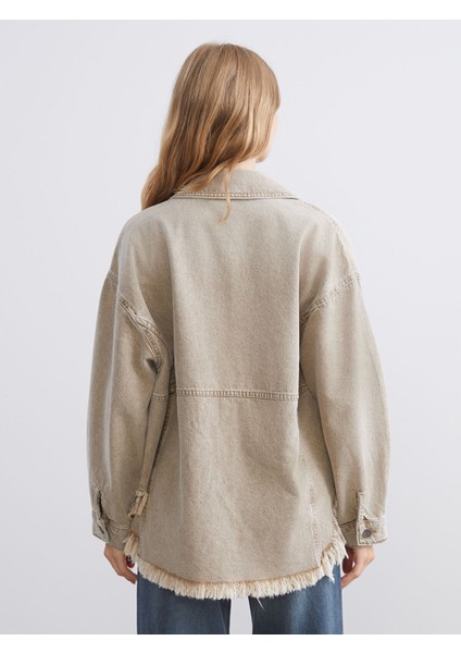 Yeni Sezon Oversize Kadın Jean Gömlek Ceket fırsatları