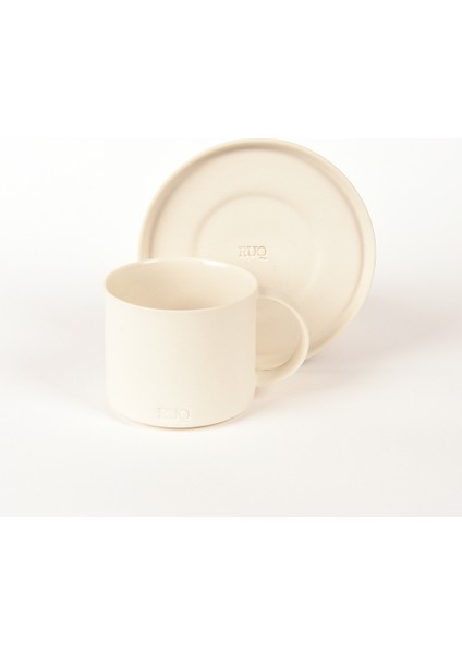 Pebble Beyaz Duble Türk Kahvesi Fincanı ve Tabağı – 130 ml Limoges Porselen – 1 Adet modelleri