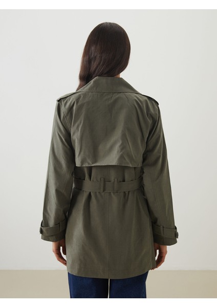 Yeni Sezon Kruvaze Yaka Kadın Trençkot indirimleri