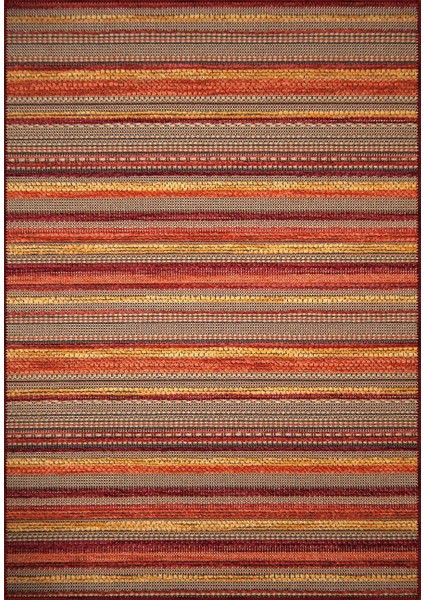 Vella Çizgili Multi Polyester ve Pamuklu Yıkanabilir Kaydırmaz Taban Dijital Baskı Halı