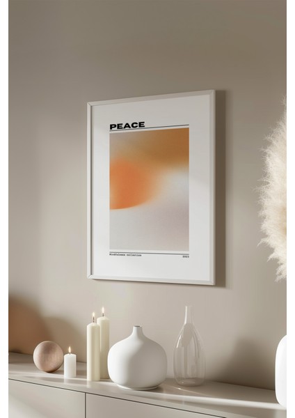 Aura Serisi Beyaz Çerçeveli Poster, Tablo NO:129