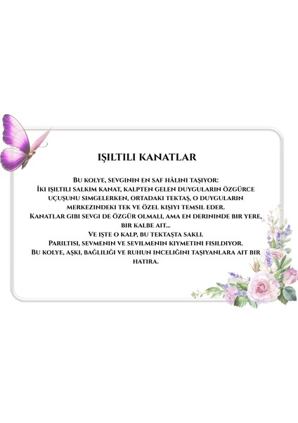 Işıltılı Kanatlar Gümüş Tektaş Kolye 925 Ayar Eyloraa Zarafetin Ta Kendisi