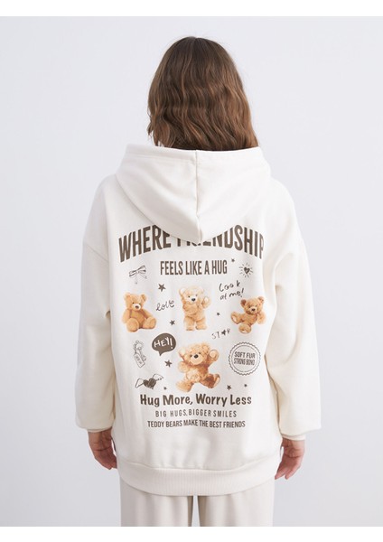 Yeni Sezon Baskılı Oversize Kadın Kalın Hoodie fırsatları