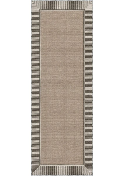 Salvon Çerçeveli Krem Polyester ve Pamuklu Yıkanabilir Kaydırmaz Taban Dijital Baskı Halı modelleri