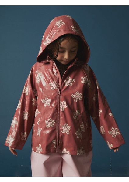 Yeni Sezon Kapüşonlu Kız Çocuk Yağmurluk