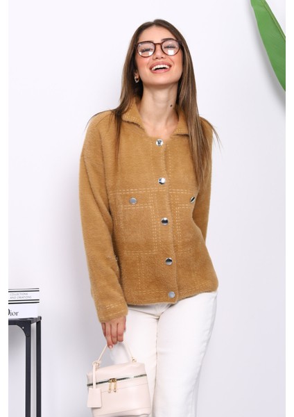 Vizon Angora Yumoş Triko Hırka