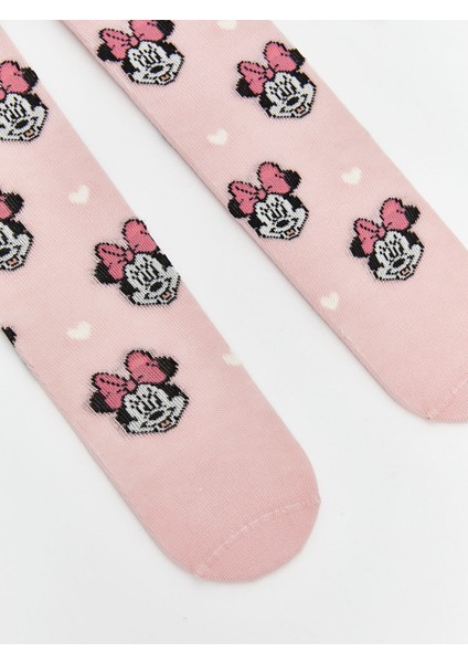 Yeni Sezon Minnie Mouse Baskılı Kız Çocuk Külotlu Çorap 2'li modelleri