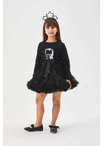 Siyah Kız Çocuk Tütü Etek - Bonita